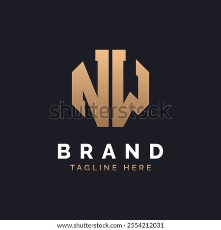 NW Logo Design. Modern, Minimal, Elegant and Luxury NW Logo. Alphabet Letter NW Logo Design for Brand Corporate Business Identity.