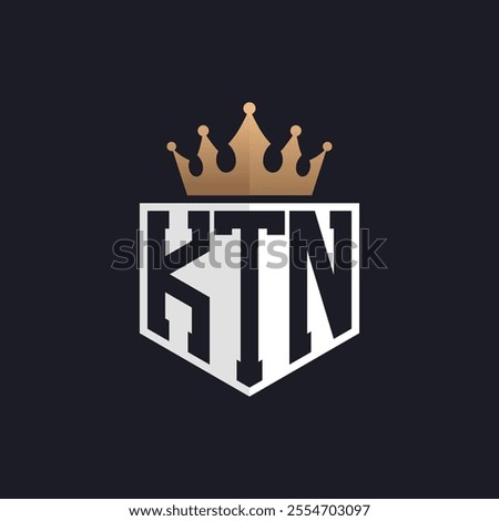 Luxury KTN Logo with Crown. Elegant Initials KTN Letter Logo for Exclusive Brands. Letter KTN Monogram for High-End Businesses