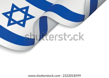 Background with Waving flag of Israel