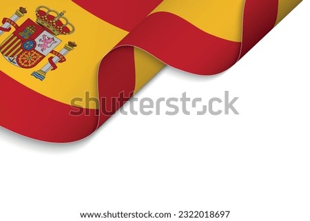 Background with Waving flag of Spain