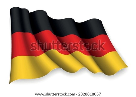 Realistic waving flag of Germany