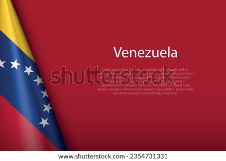 3d national flag Venezuela isolated on background with copyspace