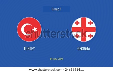 Turkey vs Georgia soccer scoreboard broadcast template Europe tournament 2024