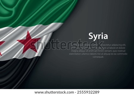 New Flag of Syrian Arab Republic, symbol of Syria