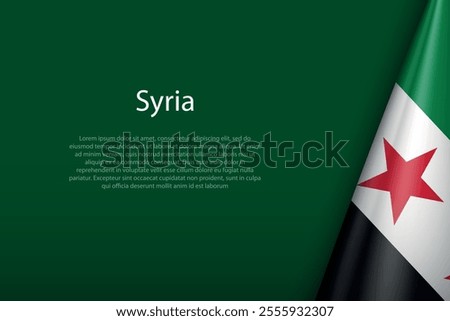 New Flag of Syrian Arab Republic, symbol of Syria