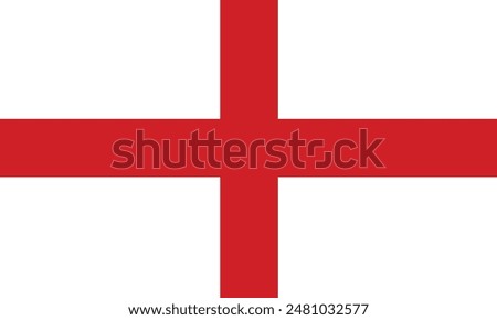 National Flag of England. England flag. Waving England flag.