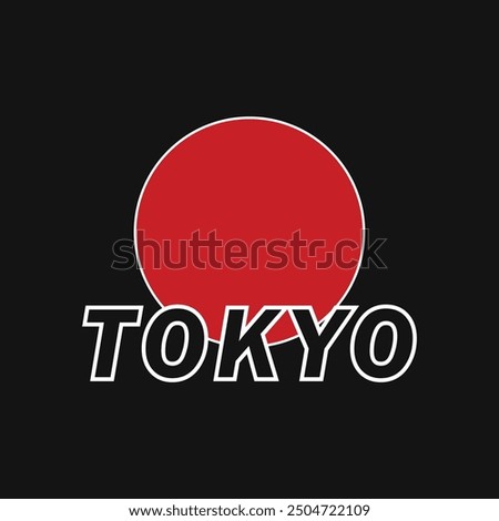 Tokyo Japan vintage t-shirt streetwear. Typography slogan tshirt design with kanji in japanese translation : Tokyo Vector illustration.