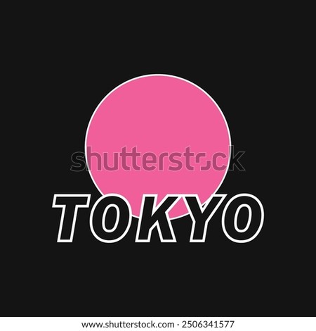 Tokyo Japan vintage t-shirt streetwear. Typography slogan tshirt design with kanji in japanese translation : Tokyo Vector illustration.