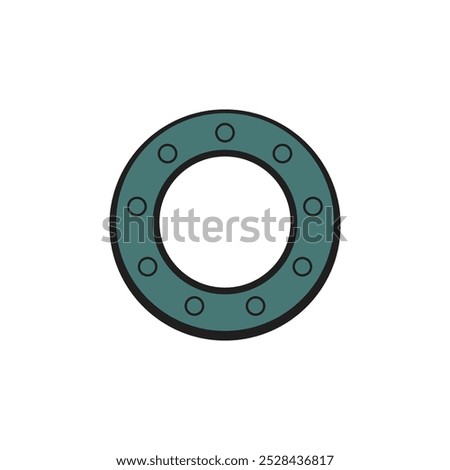 Logo Template ship porthole design vector flat modern isolated illustration