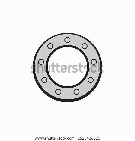 Logo Template ship porthole design vector flat modern isolated illustration