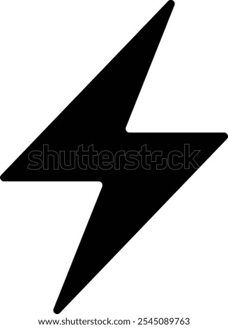 Thunder Dark Filled Lightning Icon