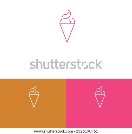 simple ice cream shop logo