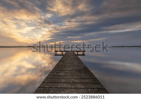 Similar – Foto Bild Morgendämmerung am See