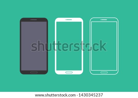 Smartphone icon in three different styles
