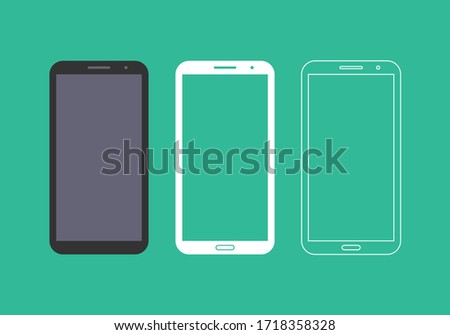 Smartphone icon in three different styles
