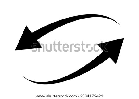 Simple black arrow loop illustration.