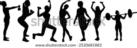 Similar – Image, Stock Photo Woman practicing weightlifting in the gym