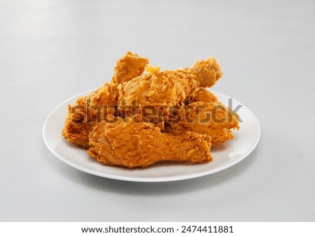 Similar – Image, Stock Photo Fried chicken leg and wig near sauce