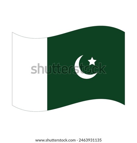 Pakistan flag wave design, Illustration of pakistan flag
