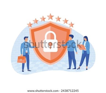 General rules for data protection GDPR. The European Commission strengthens and unifies the protection of personal data. flat vector modern illustration 