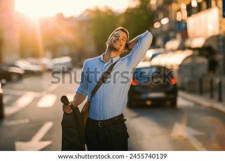 Similar – Image, Stock Photo Sunset Life Contentment