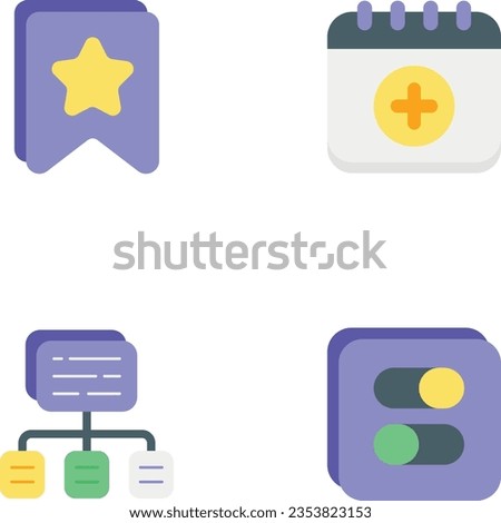 User Interface flat icon set pack