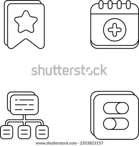 User Interface line icons set pack