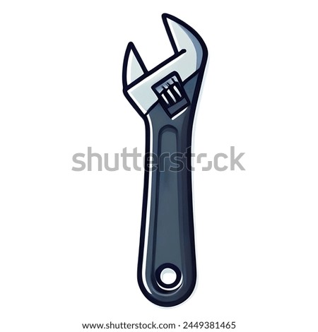 Adjustable wrench Vektor Illustration 3d