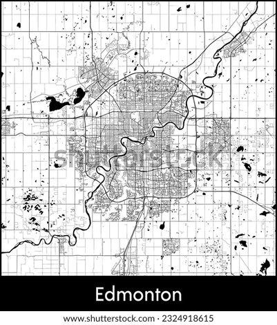 City Map Edmonton Canada North America vector illustration