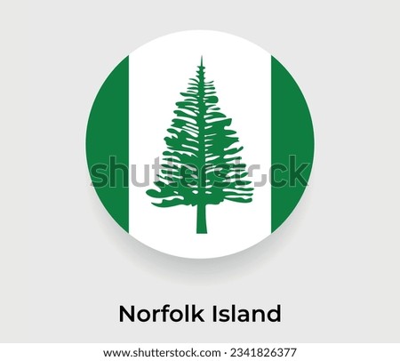Norfolk Island flag bubble circle round shape icon vector illustration