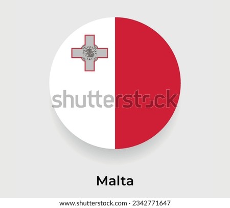Malta flag bubble circle round shape icon vector illustration