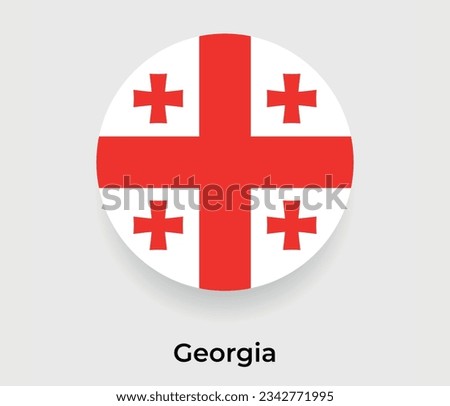 Georgia flag bubble circle round shape icon vector illustration