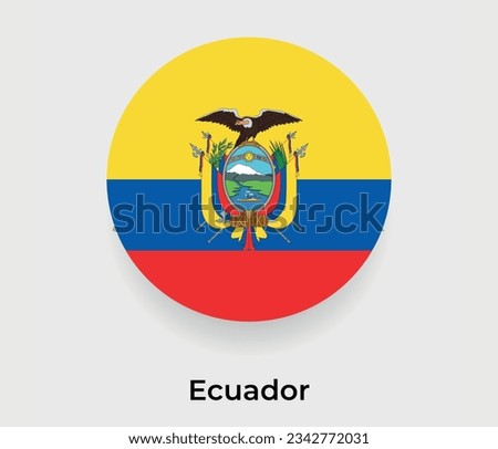 Ecuador flag bubble circle round shape icon vector illustration