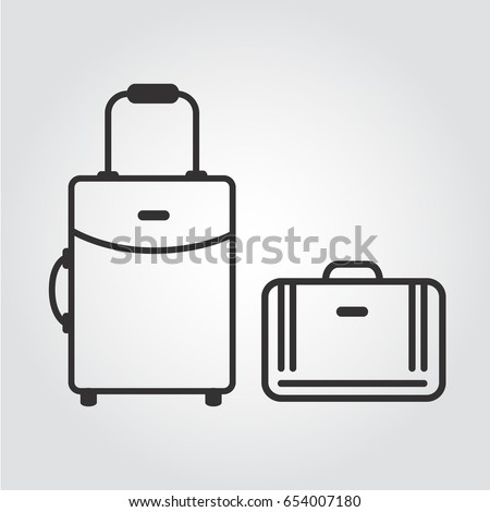 The suitcase vector icon. Luggage symbol