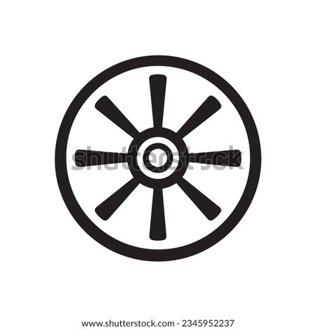 Effortless Navigation: Modern and Chic Abstract Car Steering Wheel Icon in Minimalistic Outline Style, Designed for Figma and Adobe XD, Against a Clean White Background