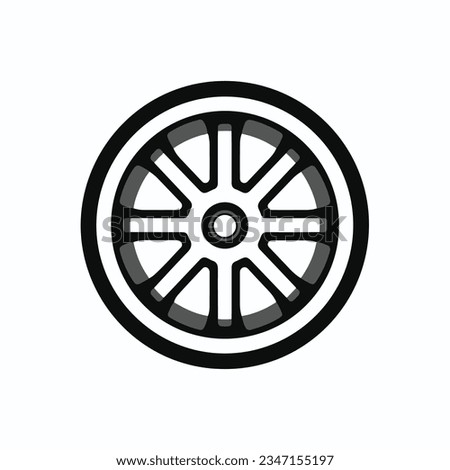 Effortless Navigation: Modern and Chic Abstract Car Steering Wheel Icon in Minimalistic Outline Style, Designed for Figma and Adobe XD, Against a Clean White Background