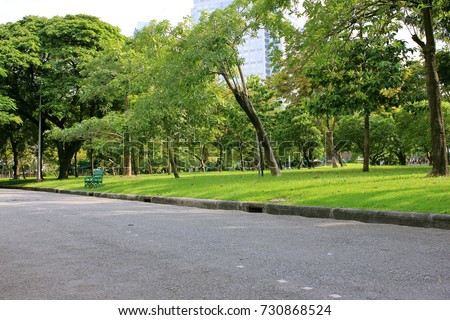 Similar – Image, Stock Photo Shade: Alley by the lake