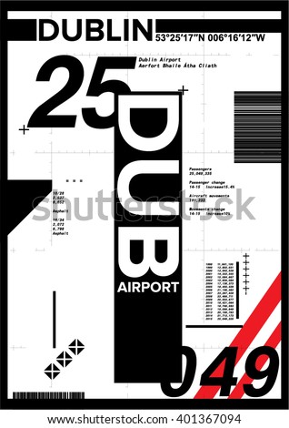 Airport Departure and Arrival sign, Dublin International Airport