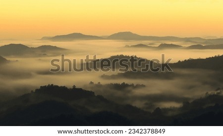 Similar – Image, Stock Photo Mountain peak against sunset sky