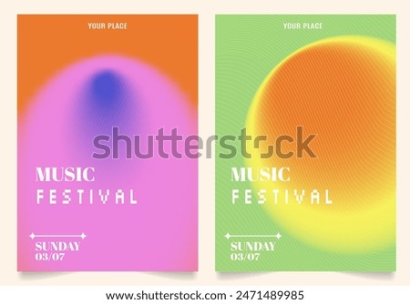 Minimalistic summer poster design in retro style.Ideal for social media, flyer, party, music festival