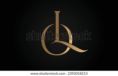 Luxury Initial LO or OL Monogram Text Letter Logo Design