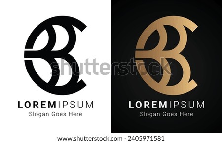 Luxury Initial BBC Monogram Text Letter Logo Design