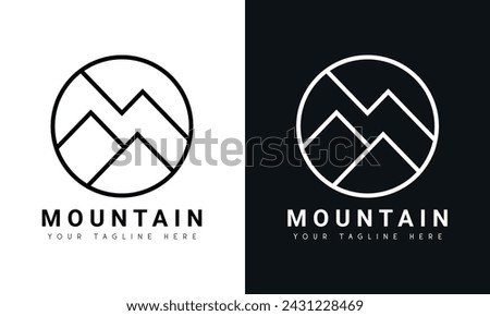 Minimal Mountain Logo Design Travel Logotype