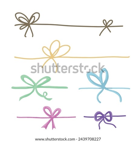 bow and ribbon gift hand draw