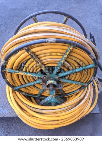 Similar – Image, Stock Photo Long line Hose Water hose