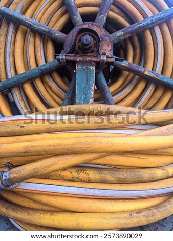 Similar – Image, Stock Photo Long line Hose Water hose