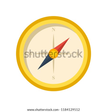 Compass flat icon. You can be used compass icon for several purposes like: websites, UI, UX, print templates, promotional materials, info-graphics, web and mobile phone apps.