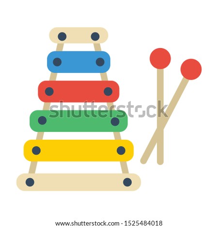 xylophone flat icon. You can be used xylophone icon for several purposes.