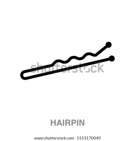 Hairpin flat icon on white transparent background. You can be used hairpin icon for several purposes.