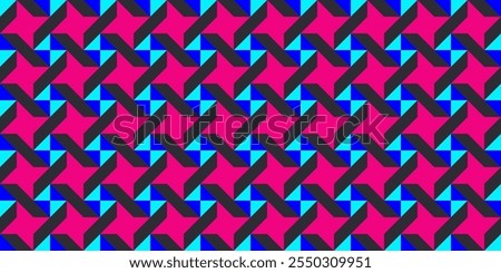 Abstract background of square and rectangular patterns that form a four-sided star